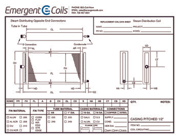 Blank Steam Distribution Opposite End Connections Drawing Drawing