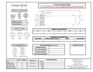 Blank U-Tube Heat Exchanger Drawing Drawing
