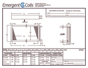 Blank Condenser Coil  Drawing Drawing