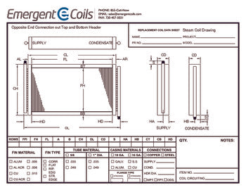 Blank Steam Distribution Opposite End Connections Out Top and Bottom Drawing Drawing