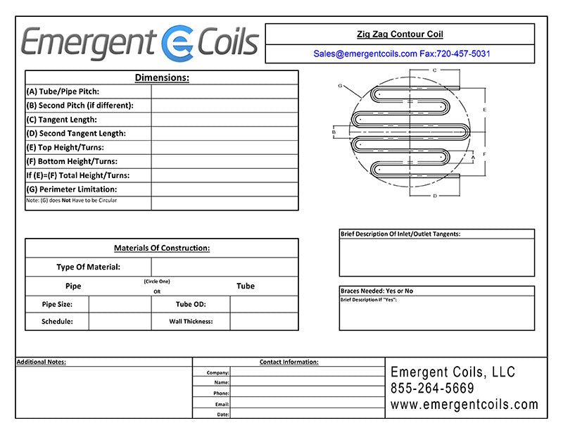 Zigzag Contour Drawing Fins and Tubes Coil Blog