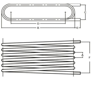 Trombone Coil 1/2" Nominal Schedule 40 Stainless Steel Tube